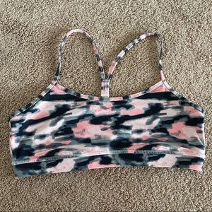 Lululemon Flow Y Bra IV (Wamo Camo Barely Pink)